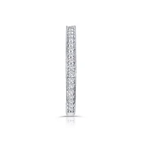14K White Gold Round Diamonds Wedding Band