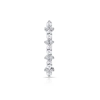 14K White Gold Mixed Diamonds Band