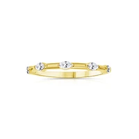 14K Yellow Gold Marquise Diamonds Band
