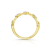 14K Yellow Gold Marquise Diamonds Band