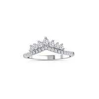 14K White Gold Diamond Tiara Band
