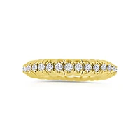 14K Yellow Gold Round 0.90CTW Diamonds Band