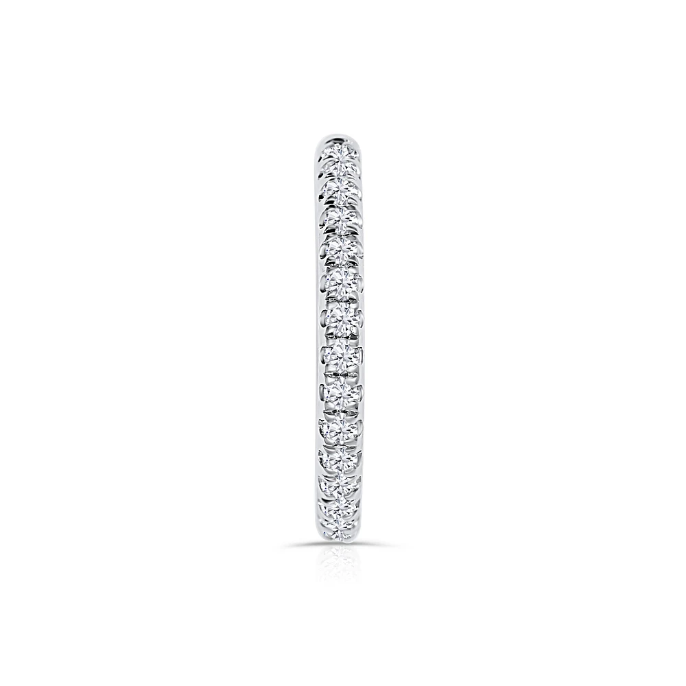 14K White Gold Round 0.30CTW Diamond Wedding Band