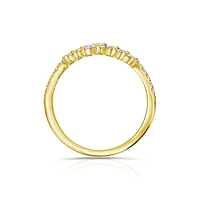 14K Yellow Gold Round Diamonds Tiara Band