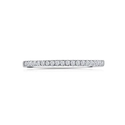 14K White Gold Round 0.15CTW Diamond Wedding Band