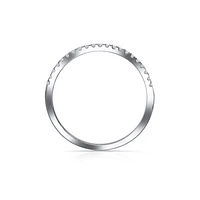 14K White Gold Round 0.15CTW Diamond Wedding Band