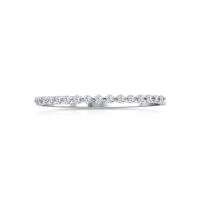 14K White Gold Round 0.15CTW Diamond Shared-Prong Band