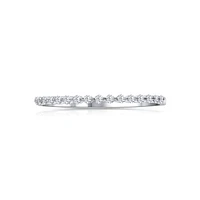 14K White Gold Round 0.15CTW Diamond Shared-Prong Band