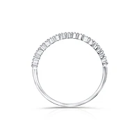 14K White Gold Round 0.15CTW Diamond Shared-Prong Band