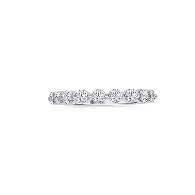 14K White Gold Round 0.75CTW Diamonds Shared-Prong Band