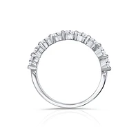 14K White Gold Round 0.75CTW Diamonds Shared-Prong Band