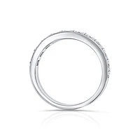 14K White Gold Round 1.00CTW Diamonds Channel Band