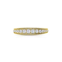 14K Yellow Gold Round 0.39CTW Diamond Wedding Band