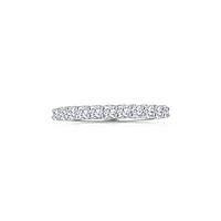 18K White Gold Round 0.10CTW Diamond Wedding Band