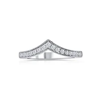 14K White Gold Round 0.22CTW Diamond Curve Band