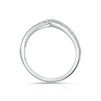 14K White Gold Round 0.22CTW Diamond Curve Band