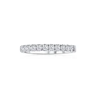 14K White Gold Round 0.50CTW Diamond Wedding Band