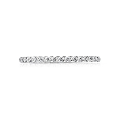 14K White Gold Round 0.15CTW Diamond Shared-Prong Band