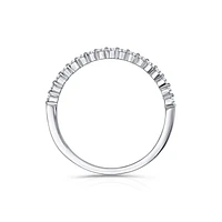 14K White Gold Round 0.15CTW Diamond Shared-Prong Band