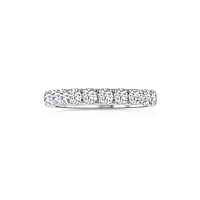 14K White Gold Round 1.00CTW Diamond Wedding Band