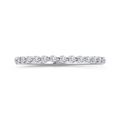 14K White Gold Round 0.25CTW Diamond Shared-Prong Band