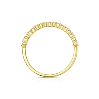14K Yellow Gold Round 0.15 Diamond Shared-Prong Band
