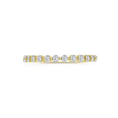14K Yellow Gold Round 0.25CTW Diamond Shared-Prong Band