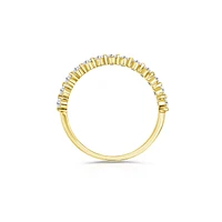 14K Yellow Gold Round 0.25CTW Diamond Shared-Prong Band