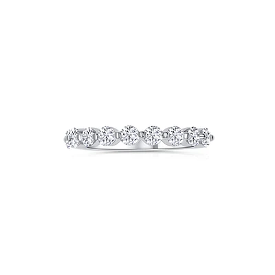 14K White Gold Round 0.75CTW Diamond Shared-Prong Band