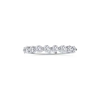 14K White Gold Round 0.75CTW Diamond Shared-Prong Band