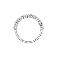 14K White Gold Round 0.75CTW Diamond Shared-Prong Band