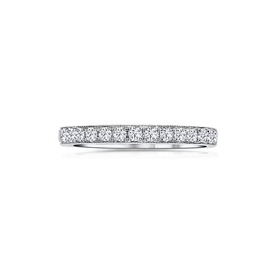 14K White Gold Round 0.33CTW Diamond Wedding Band