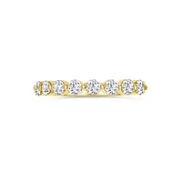 14K Yellow Gold Round 0.75CTW Diamonds Shared-Prong Band