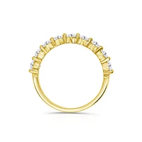 14K Yellow Gold Round 0.75CTW Diamonds Shared-Prong Band