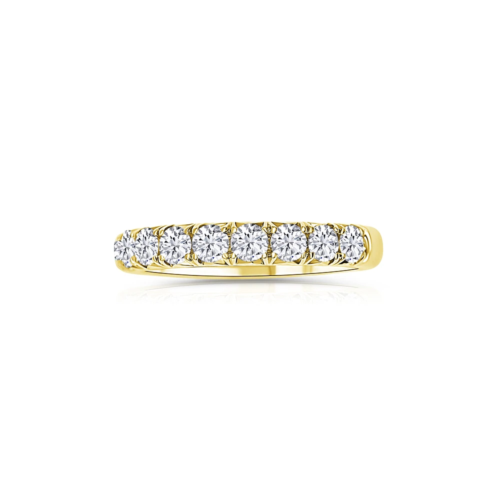 14K Yellow Gold Round 1.00CTW Diamond Band