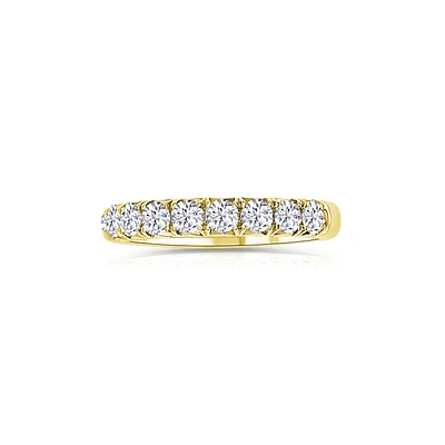 14K Yellow Gold Round 1.00CTW Diamond Band