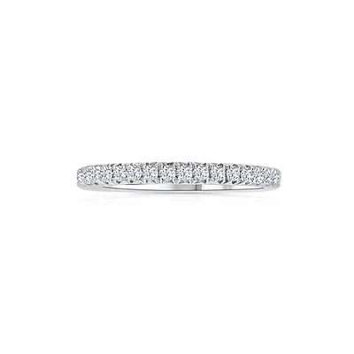 14K White Gold Round 0.50CTW Diamond Band