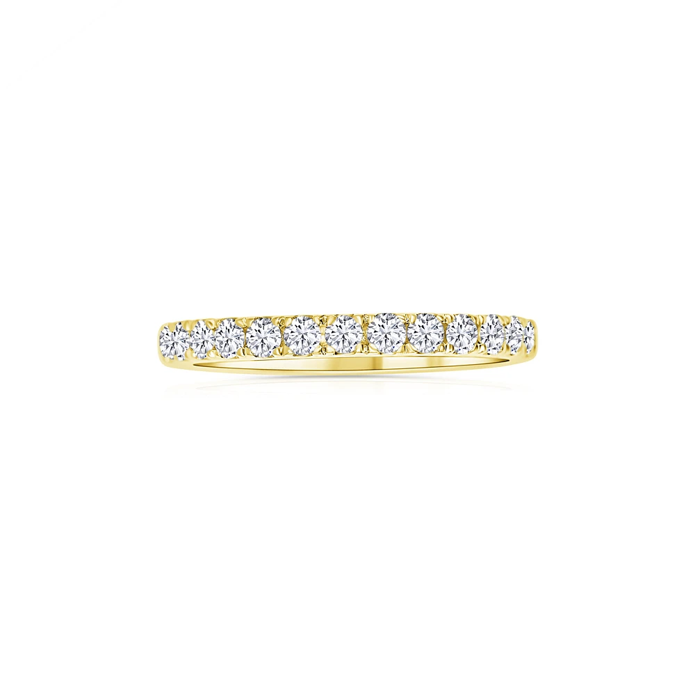 14K Yellow Gold Round 0.50CTW Diamond Band