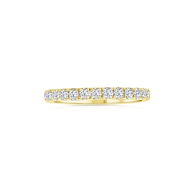 14K Yellow Gold Round 0.50CTW Diamond Band