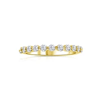 14K Yellow Gold Round 0.50 Diamond Shared-Prong Band