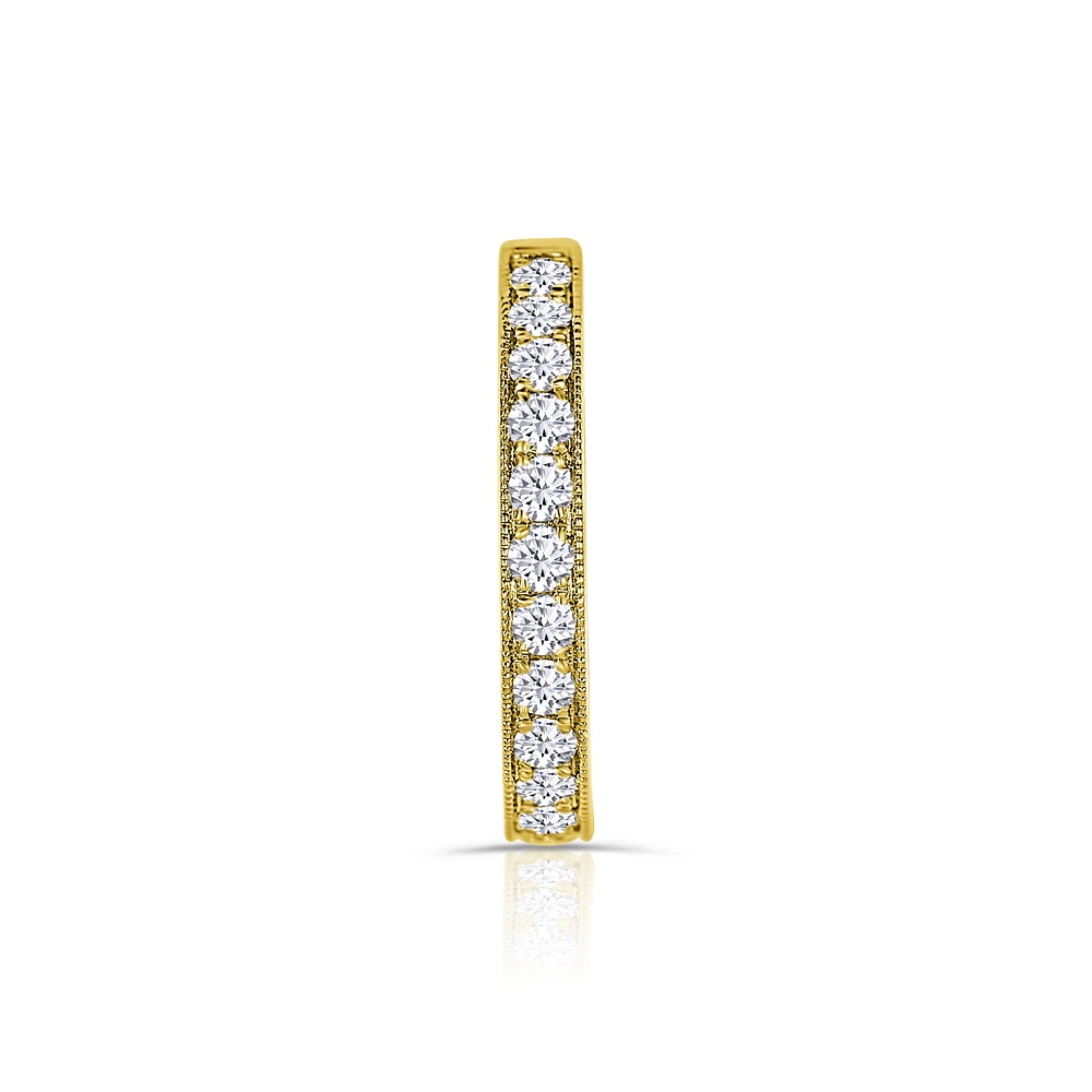 14K Yellow Gold Round 0.50CTW Diamond Band