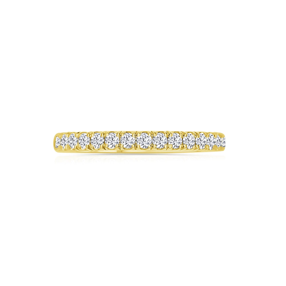 14K Yellow Gold Round 0.38CTW Diamond Band
