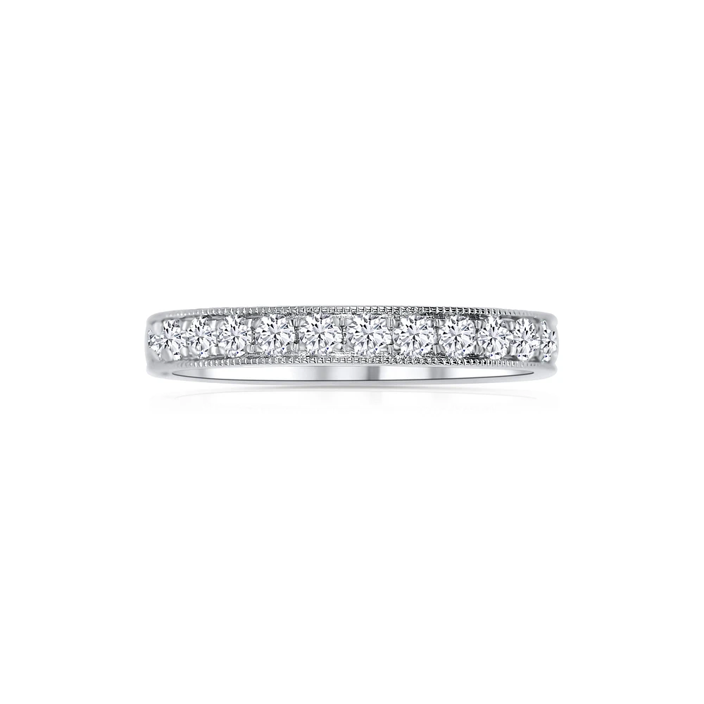 14K White Gold Round 0.50CTW Diamond Band