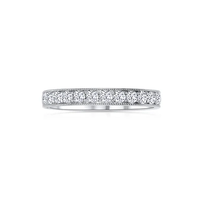 14K White Gold Round 0.50CTW Diamond Band