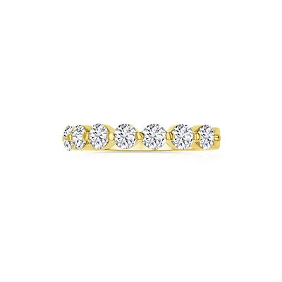 14K Yellow Gold Round 1.00CTW Shared Prong Diamond Band