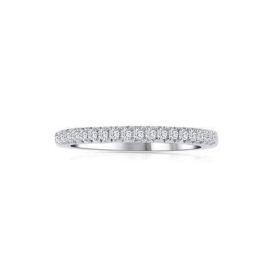 14K White Gold Round 0.23CTW Diamond Wedding Band