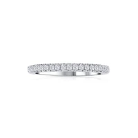 14K White Gold Round 0.23CTW Diamond Wedding Band