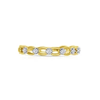 14K Yellow Gold Round 0.09CTW Diamond Band