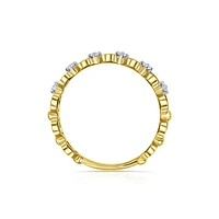 14K Yellow Gold Round 0.09CTW Diamond Band