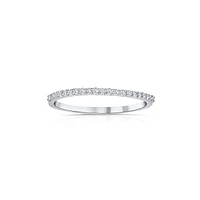 14K White Gold Round 0.15CTW Diamond Band